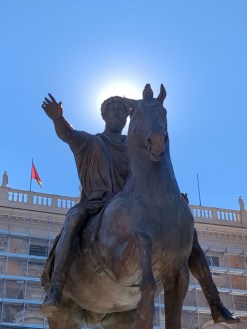 Image of Emperor Marcus Aurelius statue in Rome